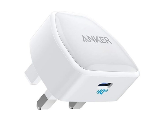 تصویر  آداپتور 3 پین 20 وات شارژ سریع انکر Anker Nano iPhone 14 Pro Charger, 20W PIQ