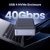 باکس SSD یوگرین مدل UGREEN 40Gbps M.2 NVMe Enclosure with Aluminum Double-Sided Fin Heat